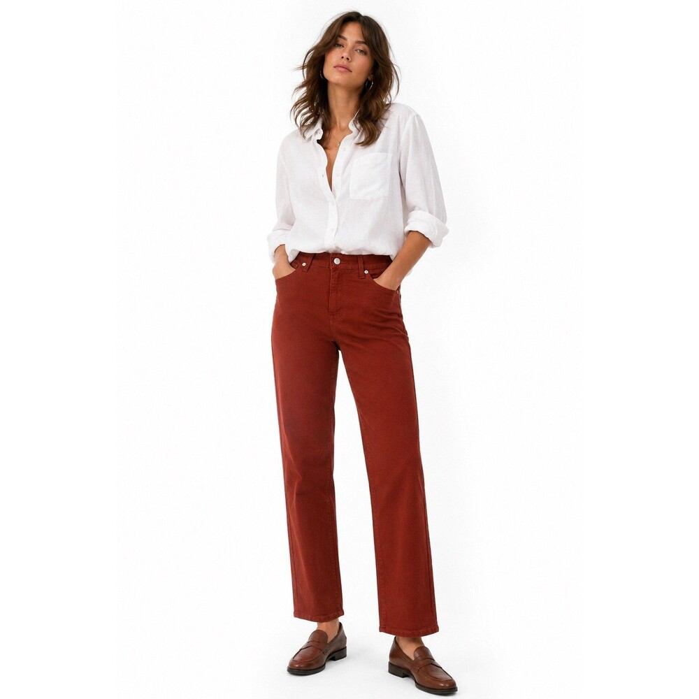 Levi’s Classic Straight Jeans Women 8 Short W29 L28 Rust Red NWT